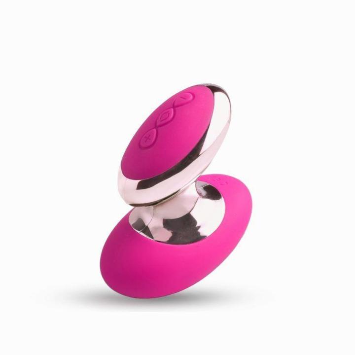 Różowy stymulator waginalno-łechtaczkowy 10 cm | Wodoodporny, silikonowy