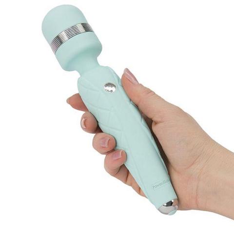 Turkusowa różdżka masująca USB – bezprzewodowy masażer do ciała
