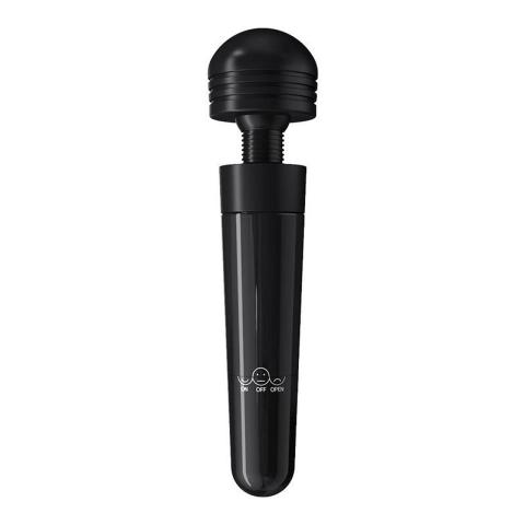 Czarny masażer różdżkowy 15 cm wodoodporny | Bateria AA