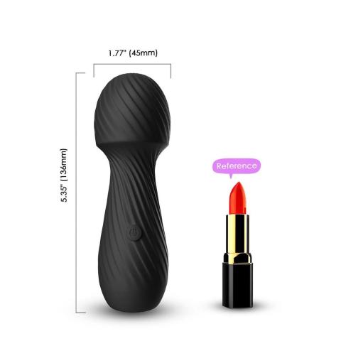 Czarny masażer erotyczny różdżka 9 trybów | Wodoodporny | USB