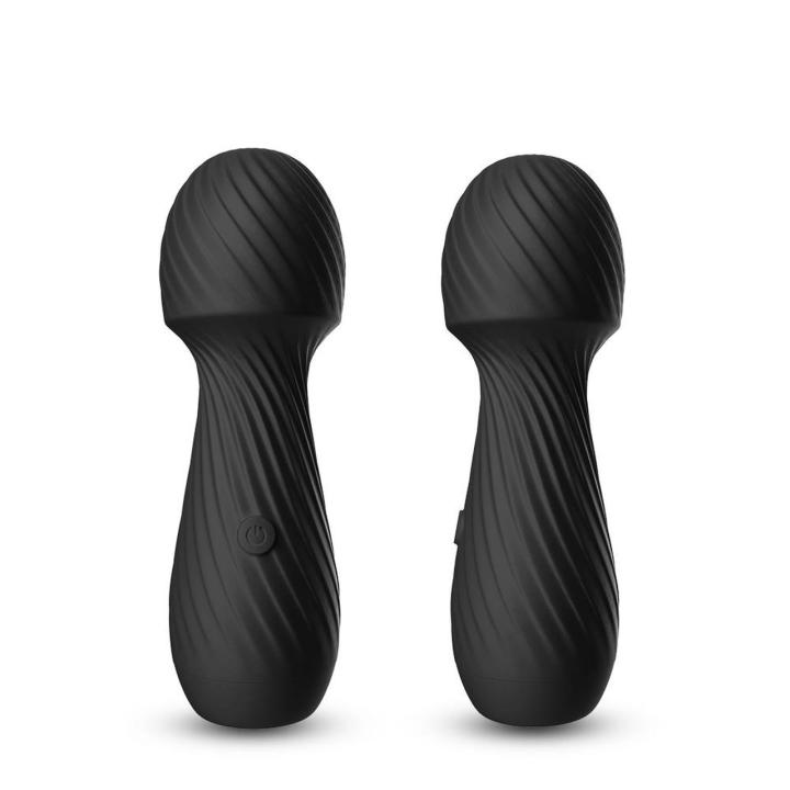 Czarny masażer erotyczny różdżka 9 trybów | Wodoodporny | USB