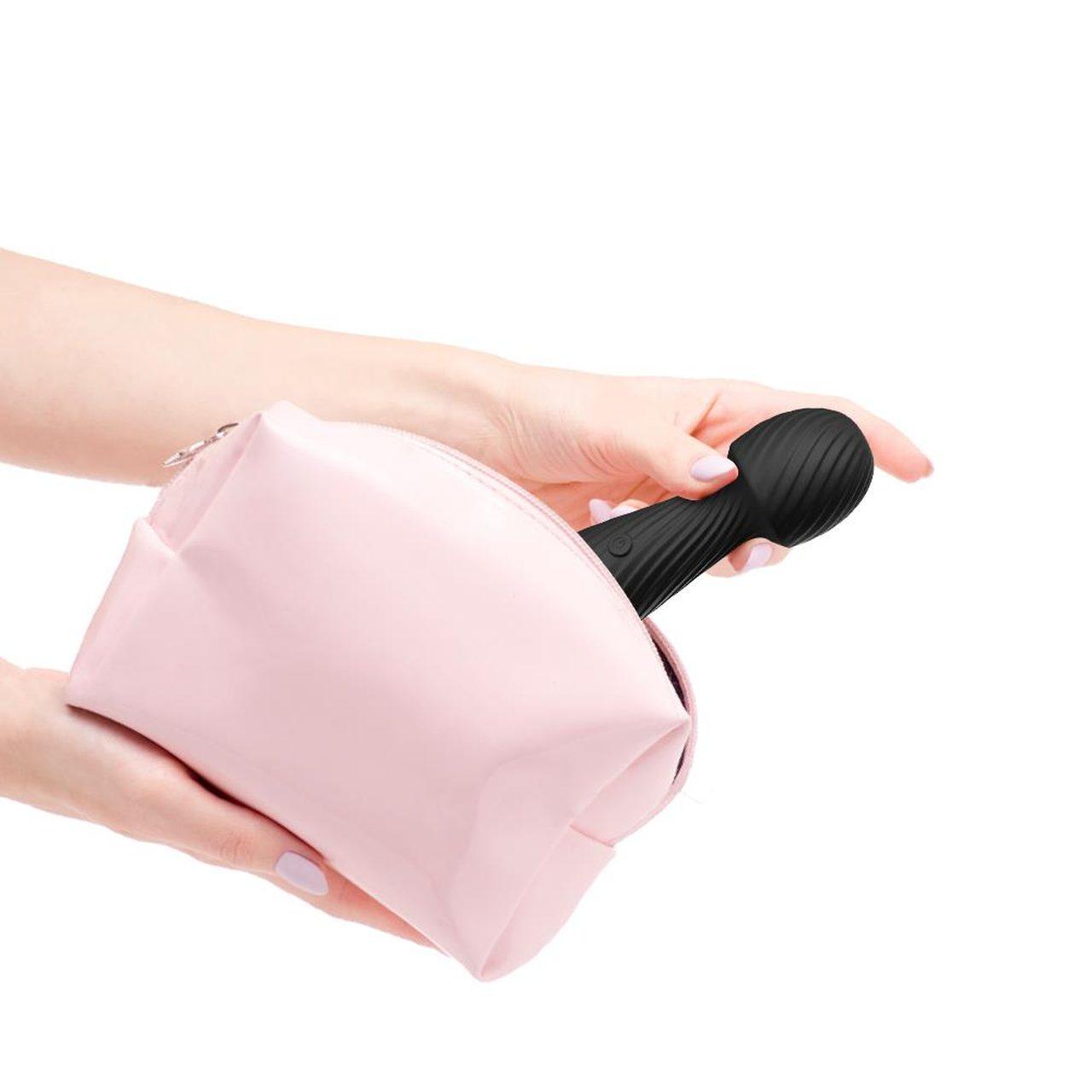 Czarny masażer erotyczny różdżka 9 trybów | Wodoodporny | USB | Loris.pl