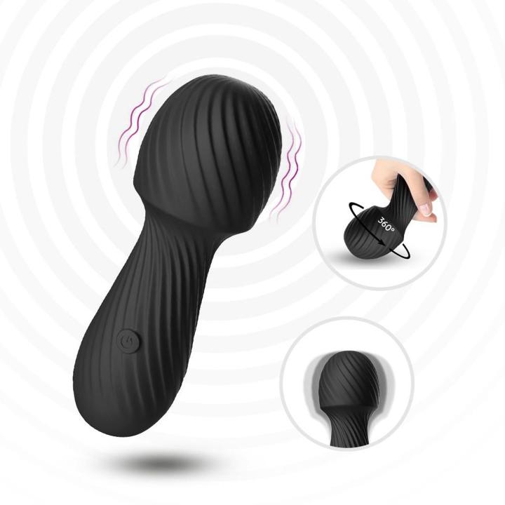 Czarny masażer erotyczny różdżka 9 trybów | Wodoodporny | USB
