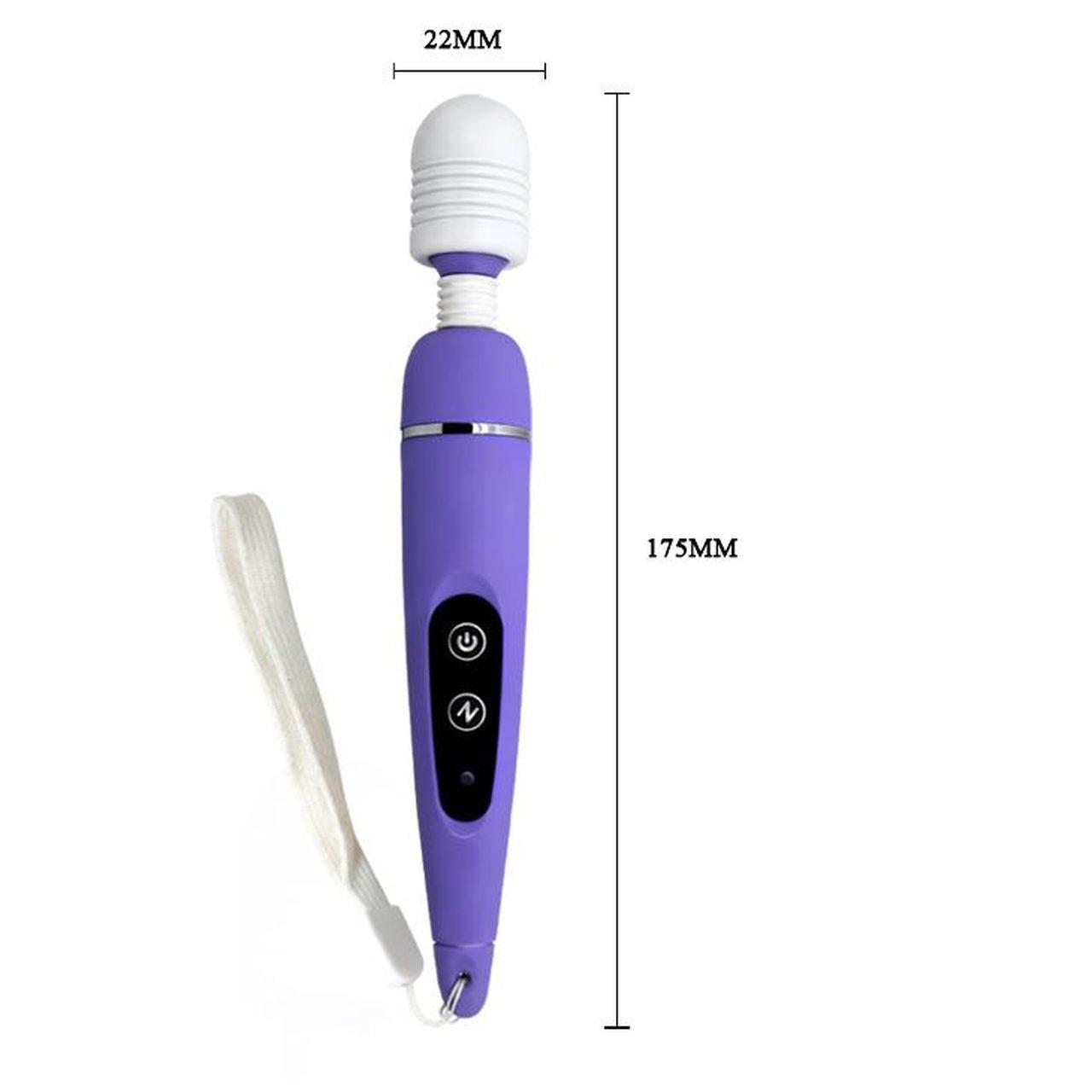 Masażer różdżka 10 trybów wibracji + 3 nakładki | Loris.pl