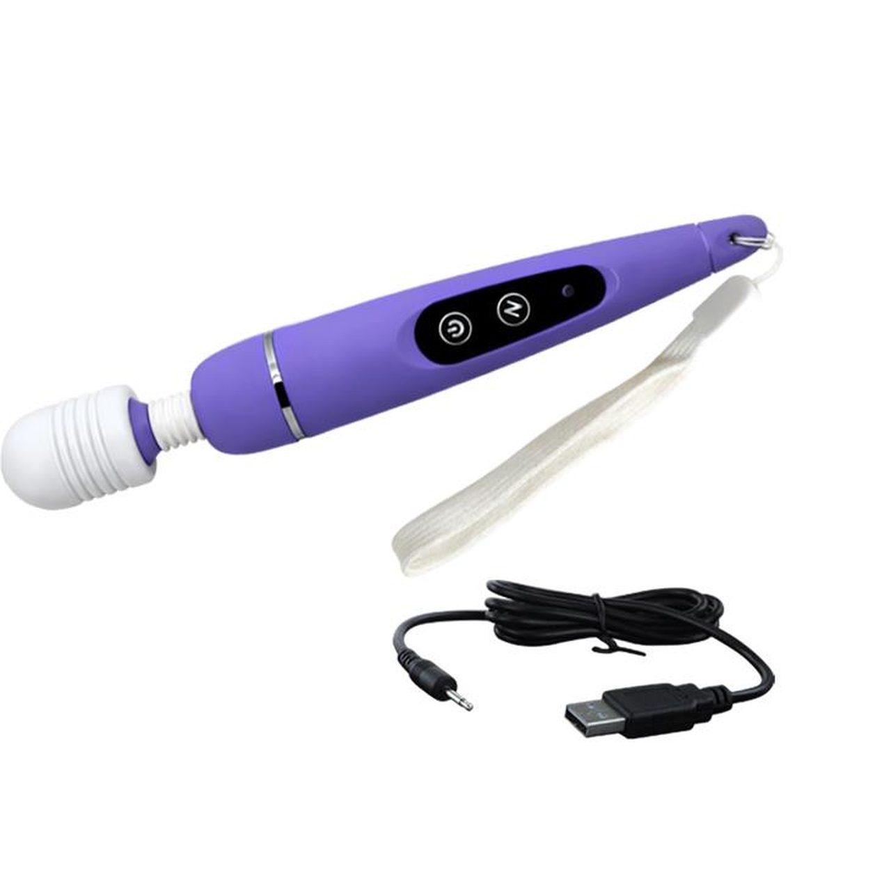 Masażer różdżka 10 trybów wibracji + 3 nakładki | Loris.pl