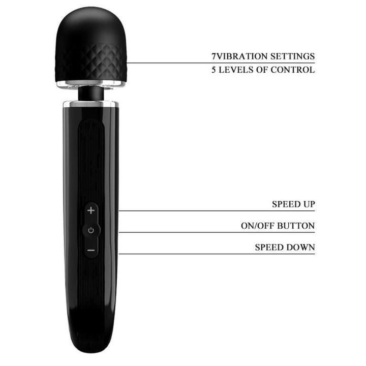 Masażer wibracyjny 23,5 cm USB - 7 trybów i 5 prędkości