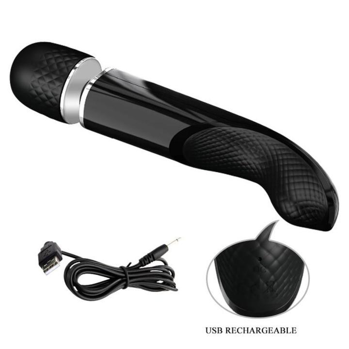 Masażer wibracyjny 23,5 cm USB - 7 trybów i 5 prędkości
