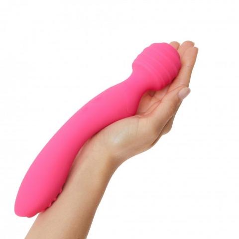 Różowy masażer 2w1 do łechtaczki i punktu G 22 cm | 2 silniki, wodoodporny