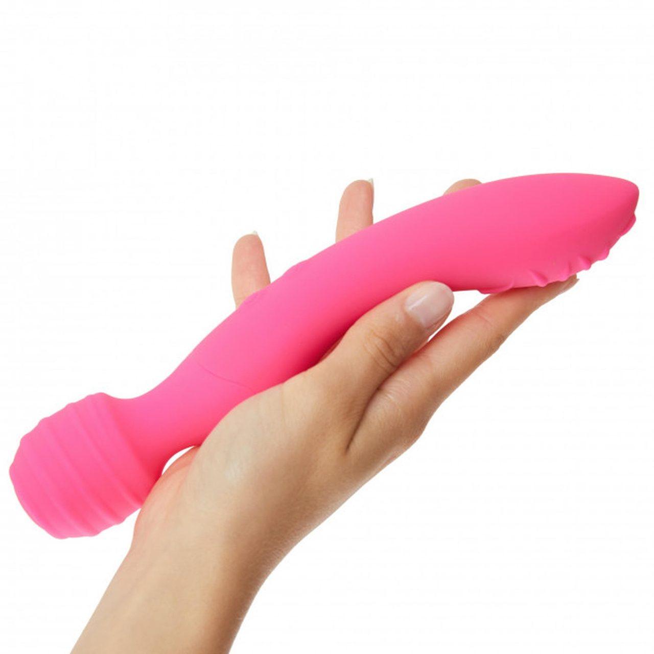 Różowy masażer 2w1 do łechtaczki i punktu G 22 cm | 2 silniki, wodoodporny