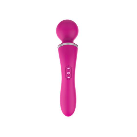Różowy masażer z nakładką wypustki USB | 10 trybów | Wodoodporny 19,6 cm