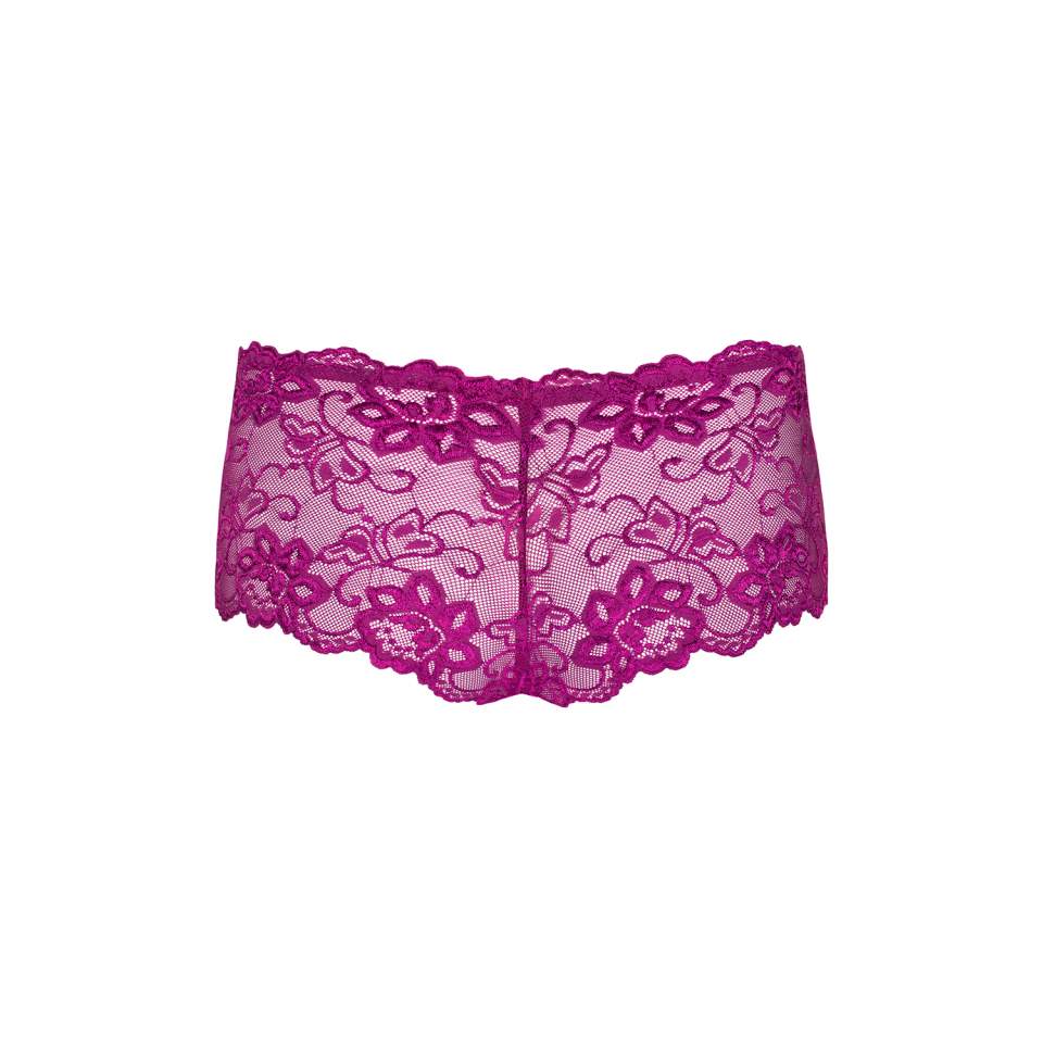Fioletowe szorty Obsessive Idillia ze zmysłowej koronki