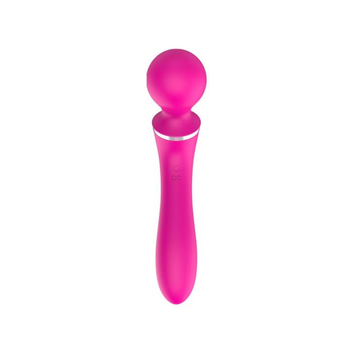 Różowy masażer z nakładką wypustki USB | 10 trybów | Wodoodporny 19,6 cm