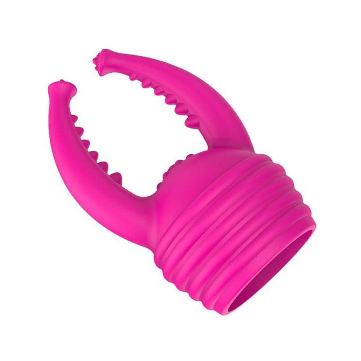 Różowy masażer z nakładką wypustki USB | 10 trybów | Wodoodporny 19,6 cm
