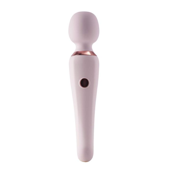 Różowy masażer wand 18,2 cm – wodoodporny, 7 rytmów, ładowanie USB