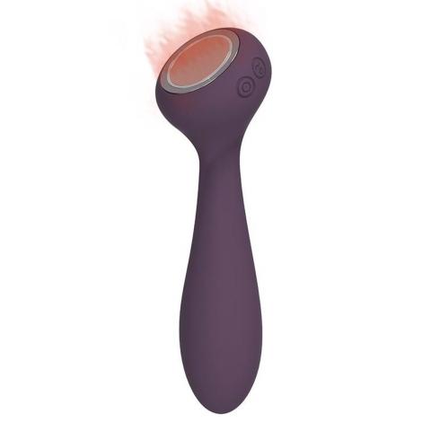 Wibrator z podgrzewaniem i LED 17,4 cm | 2 silniki | USB | IPX7