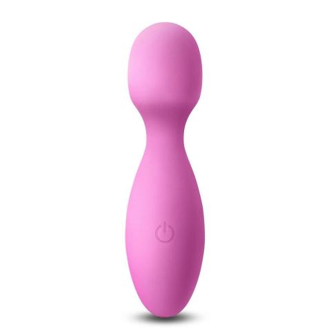 Kieszonkowy masażer wibracyjny różowy 13,3 cm – silikon, wodoodporny, ładowany