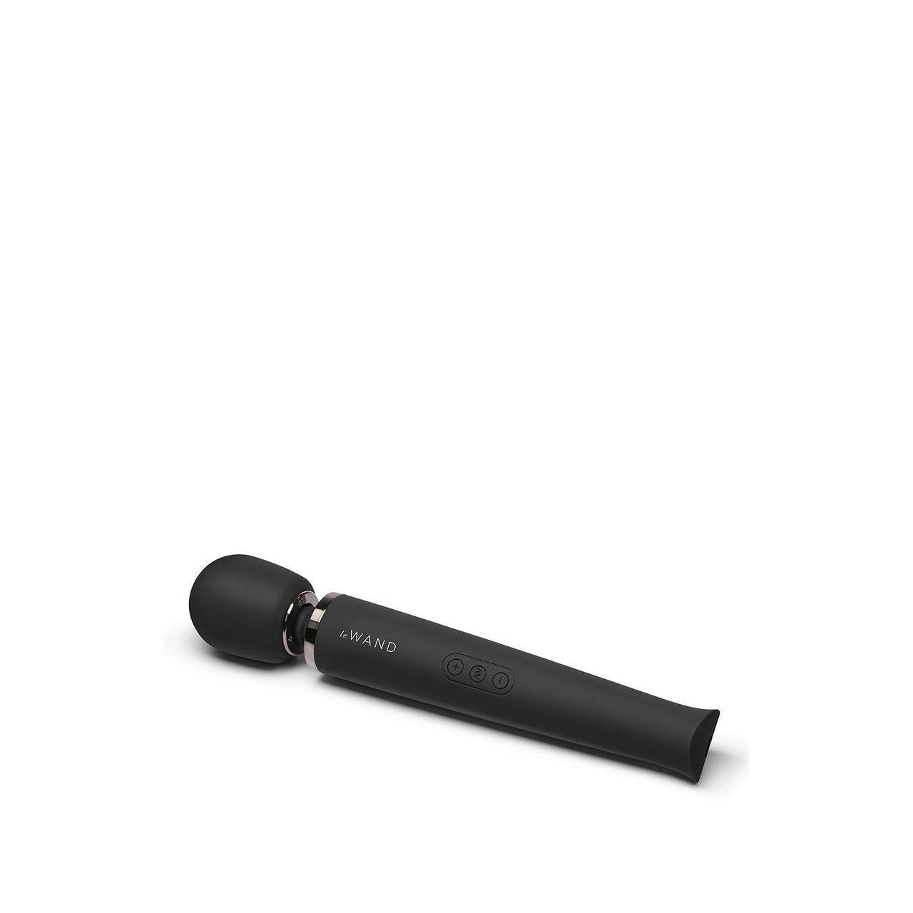 Czarna różdżka wibracyjna ładowana USB 34 cm | 10 poziomów i 20 trybów
