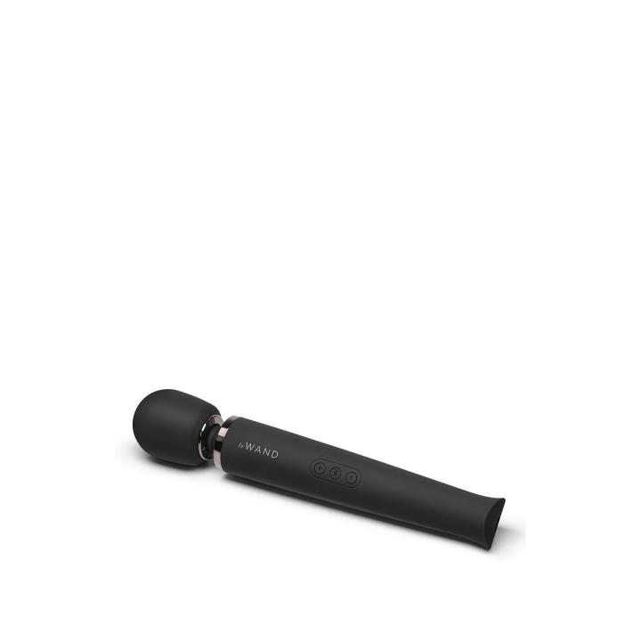Czarna różdżka wibracyjna ładowana USB 34 cm | 10 poziomów i 20 trybów