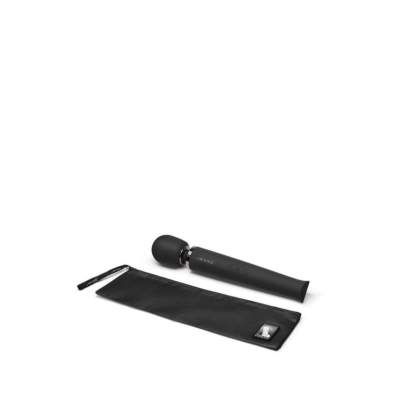 Czarna różdżka wibracyjna ładowana USB 34 cm | 10 poziomów i 20 trybów