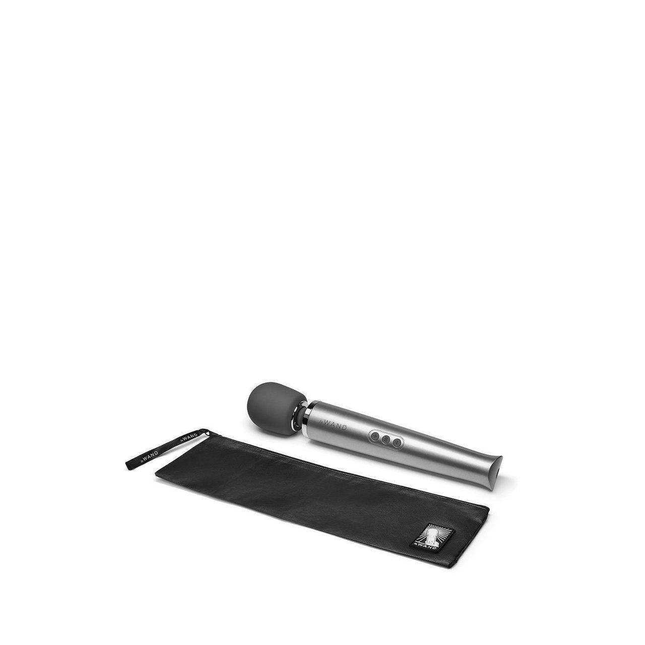 Szary masażer wibracyjny wand USB – 10 prędkości, 20 trybów | Loris.pl