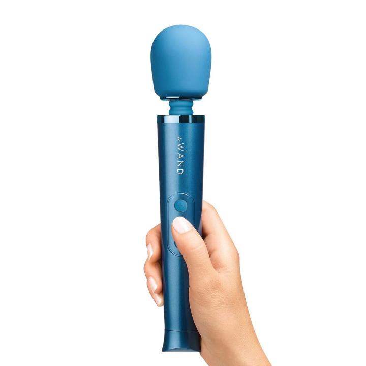 Mini masażer wibracyjny wand USB niebieski – 10 intensywności i 6 trybów | Loris.pl