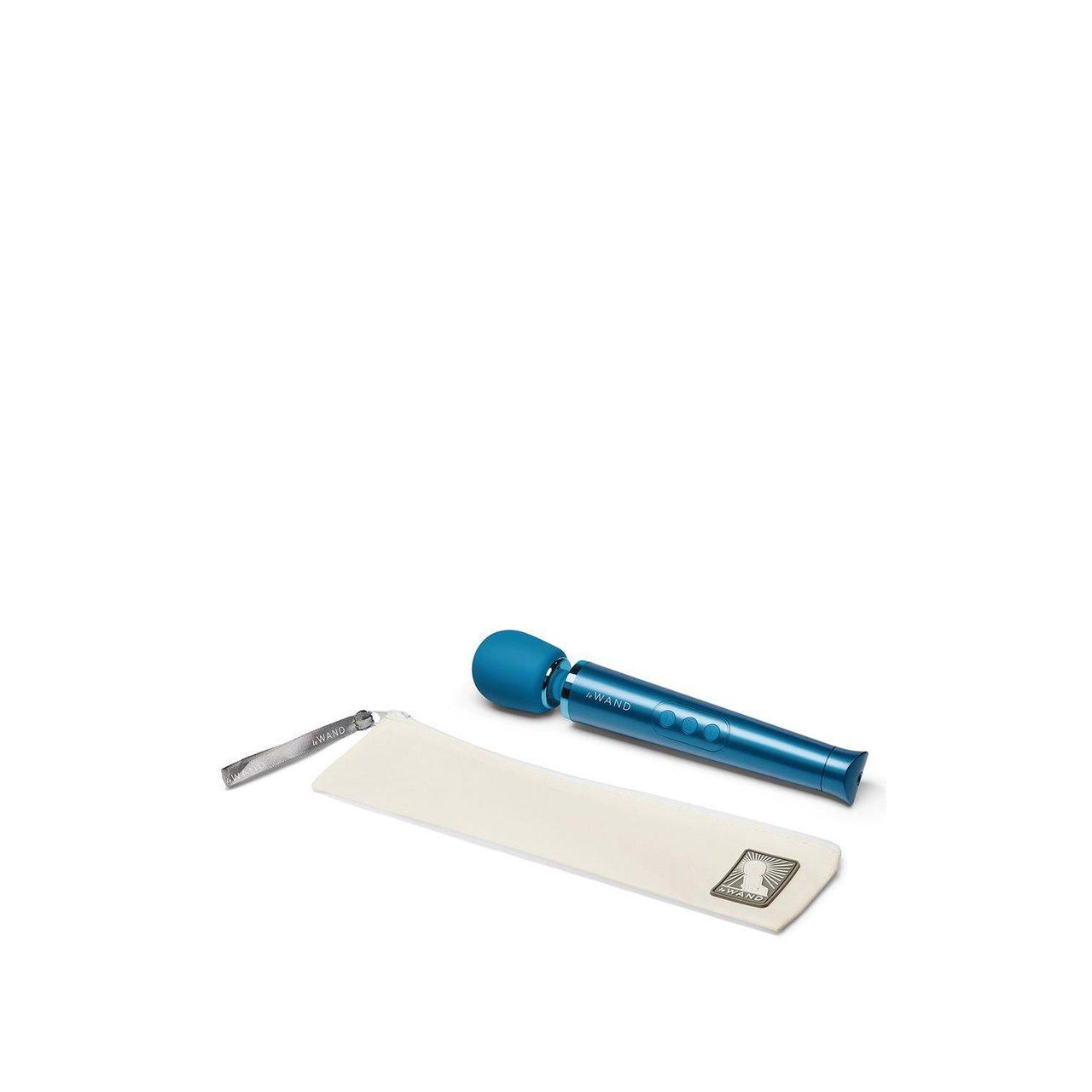 Mini masażer wibracyjny wand USB niebieski – 10 intensywności i 6 trybów | Loris.pl