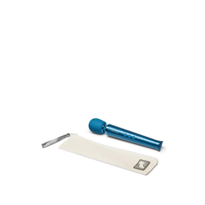 Mini masażer wibracyjny wand USB niebieski – 10 intensywności i 6 trybów
