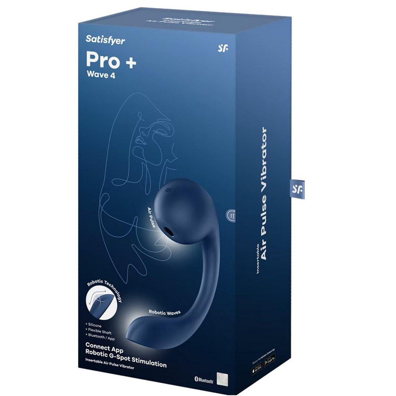 Satisfyer Pro+ Wave 4 Connect granatowy – punkt G i air pulse | Loris.pl