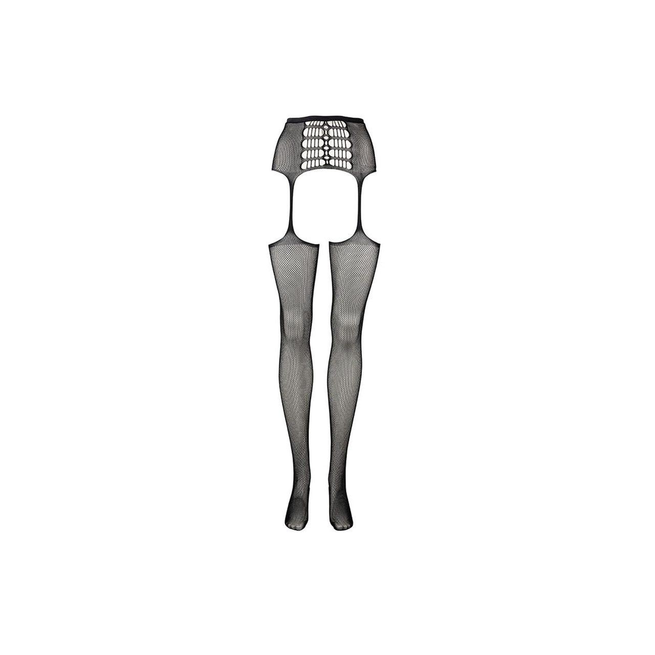 Pończochy z pasem high waist one size s-xl | szew z tyłu | Loris.pl
