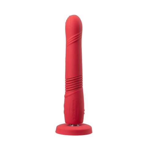 Pulsujące dildo sterowane aplikacją z przyssawką | Wibracje i ruch 3 cm