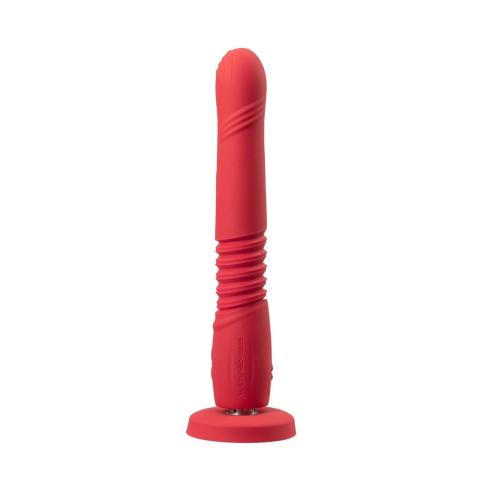 Pulsujące dildo sterowane aplikacją z przyssawką | Wibracje i ruch 3 cm