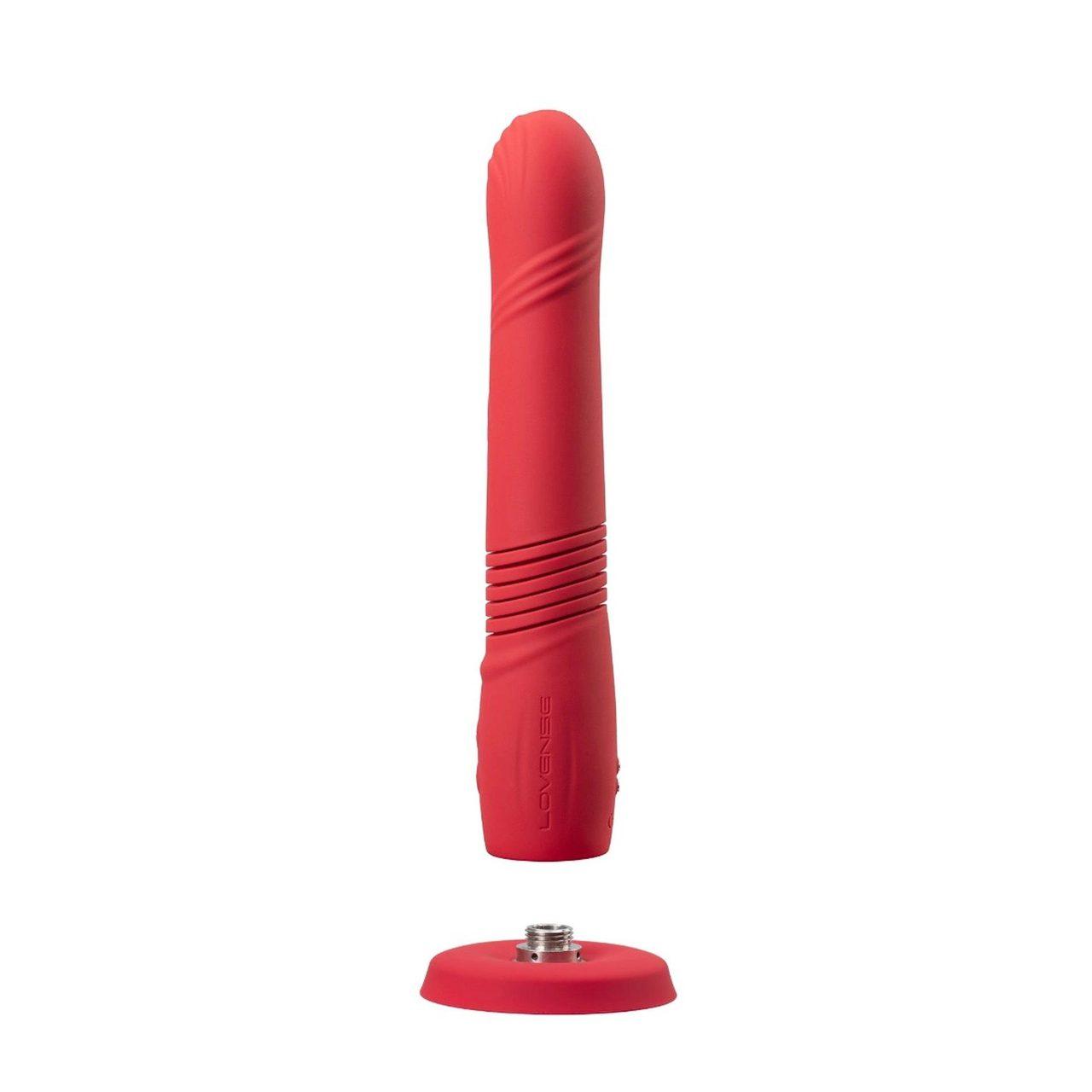 Pulsujące dildo sterowane aplikacją z przyssawką | Wibracje i ruch 3 cm