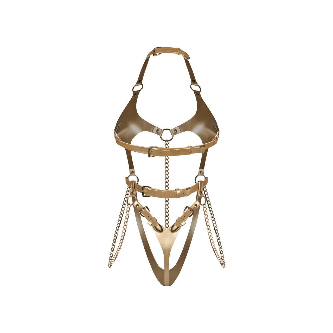 Obsessive Anyya Gold – body premium z łańcuszkami | Loris.pl