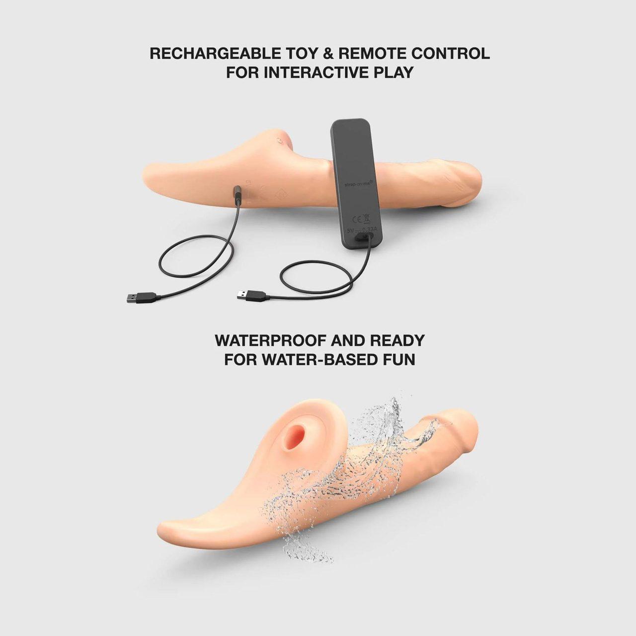 Realistyczny dildo na pilota z ruchem i wibracją m | Wodoodporny ipx7