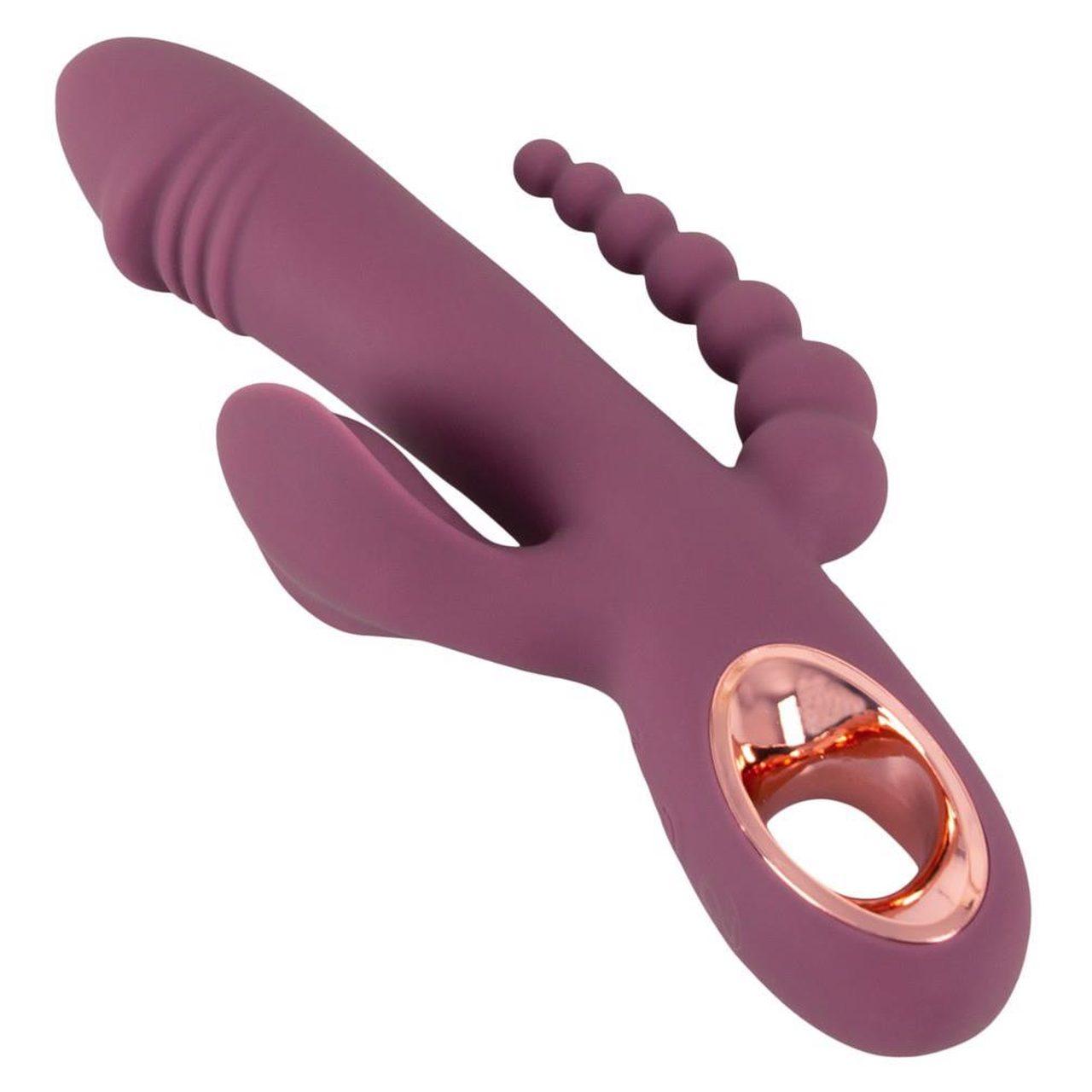 Wibrator 3w1 potrójna stymulacja g i łechtaczki + analnie | ładowanie usb