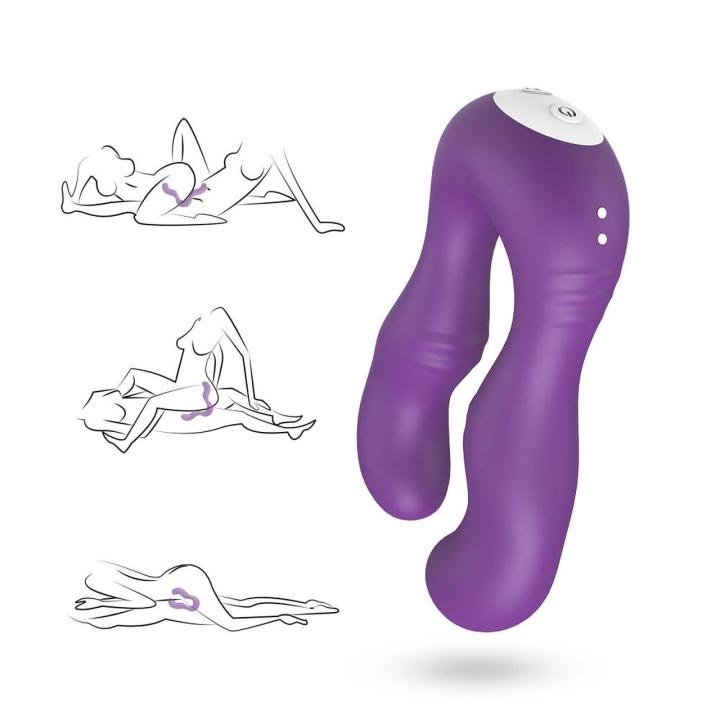 Stymulator dla par fioletowy – podwójna wibracja, wodoodporny