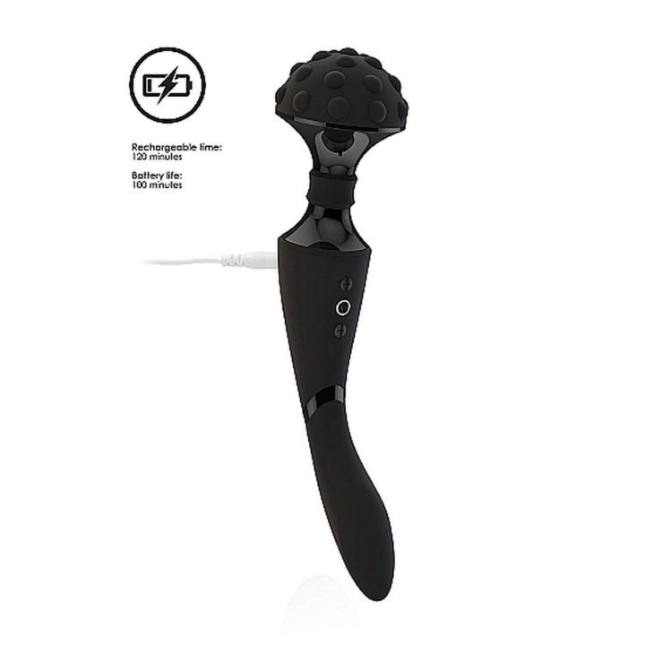 Stymulator shiatsu z giętką główką i 2 silnikami | Wodoodporny