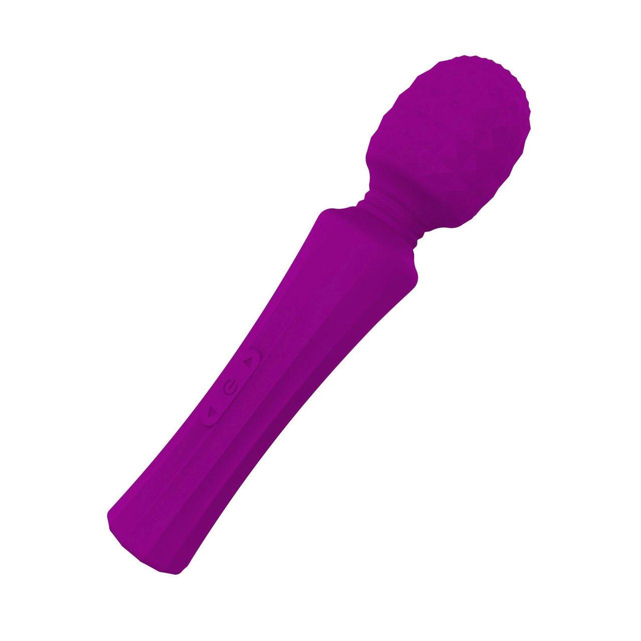 Fioletowy masażer wand na USB | Mocne wibracje 5 poziomów i 8 programów