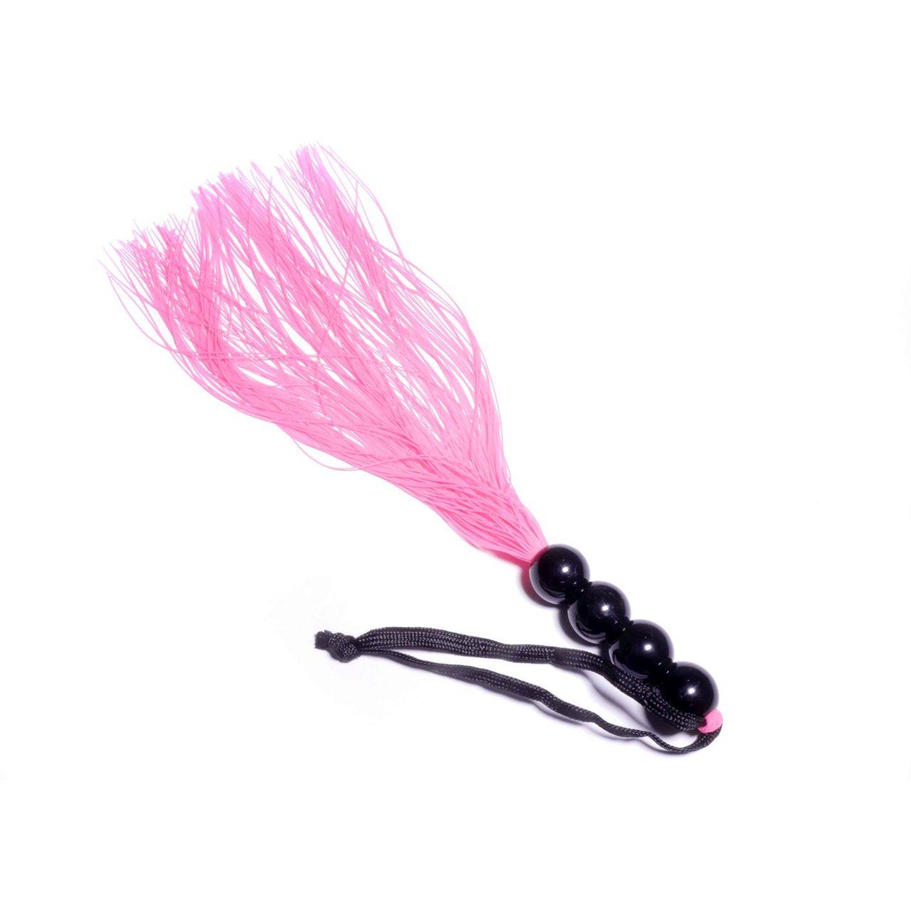 Różowy silikonowy pejcz BDSM 35,0 cm wodoodporny | Loris.pl