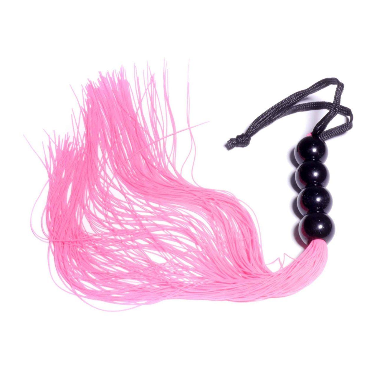 Różowy silikonowy pejcz BDSM 35,0 cm wodoodporny | Loris.pl