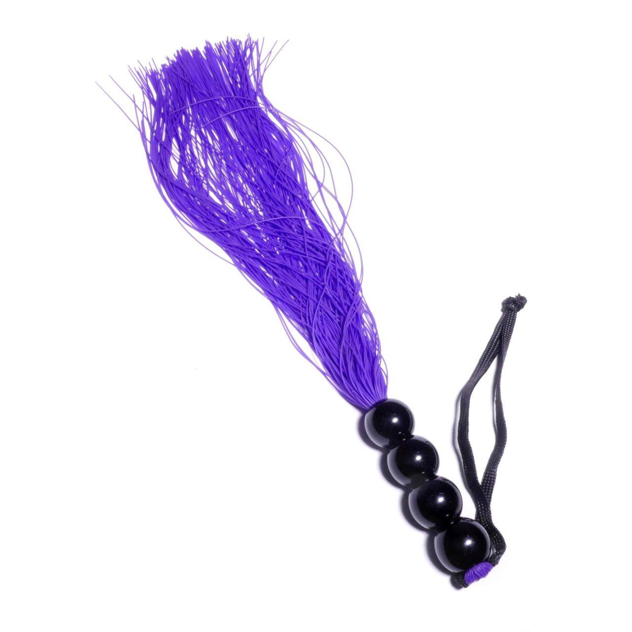 Fioletowy silikonowy pejcz BDSM 35,0 cm wodoodporny | Loris.pl