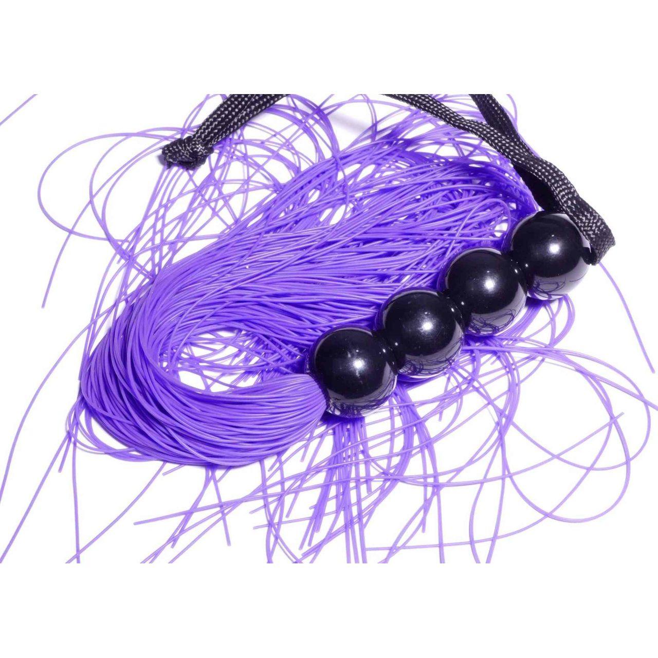 Fioletowy silikonowy pejcz BDSM 35,0 cm wodoodporny | Loris.pl