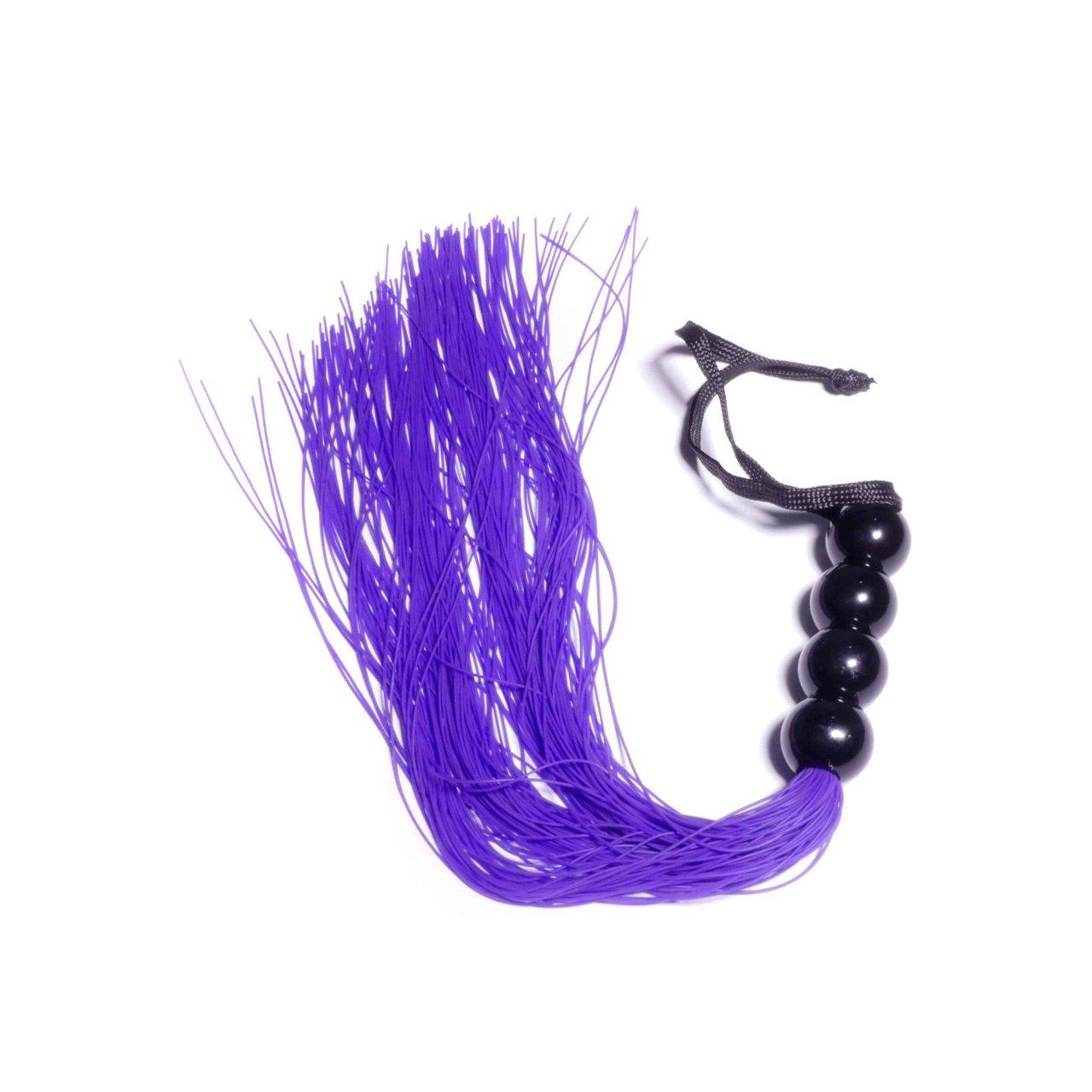 Fioletowy silikonowy pejcz BDSM 35,0 cm wodoodporny | Loris.pl