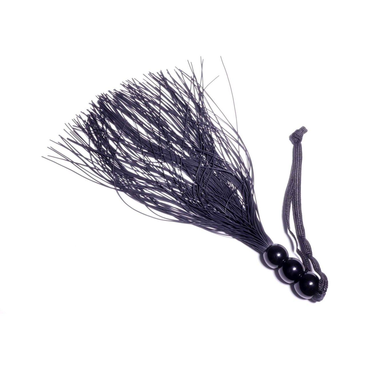 Czarny silikonowy pejcz BDSM 25,0 cm | Wodoodporny | Loris.pl
