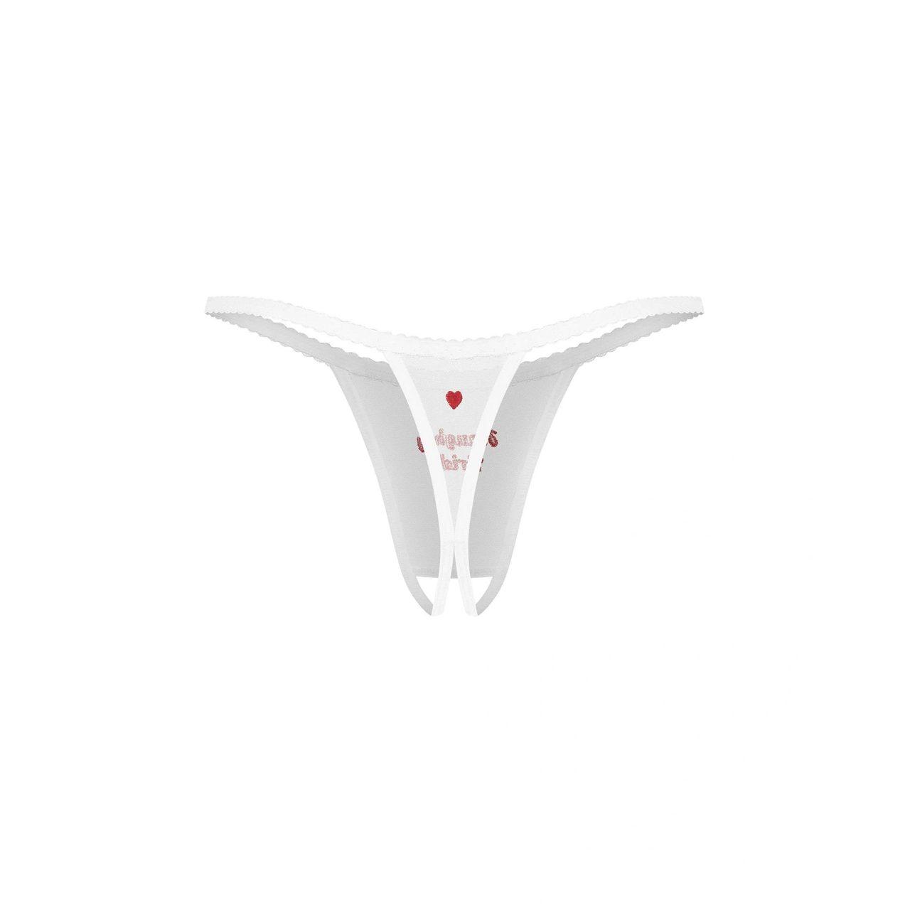 Obsessive Weddya Bride - stringi otwarte crotchless | Loris.pl