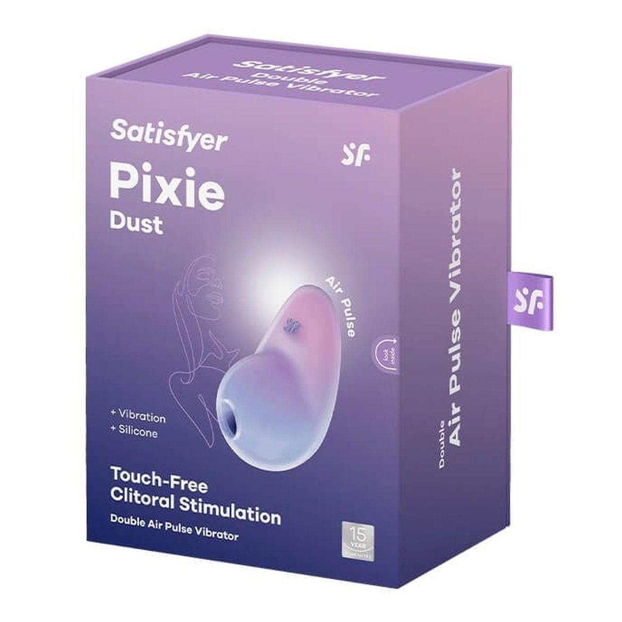 Satisfyer Pixie Dust violet/pink – stymulator łechtaczki Air Pulse + wibracje | Loris.pl