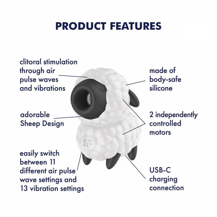 Satisfyer Dreamy Sheep – stymulator łechtaczki fale ciśnienia + wibracje