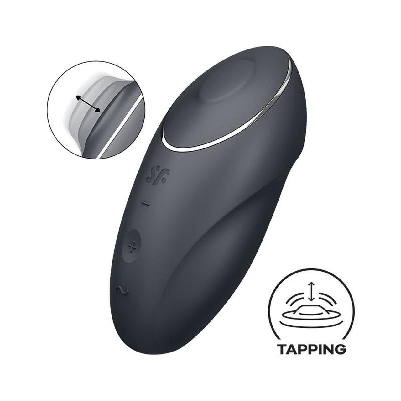 Satisfyer Tap & Climax 1 Grey – stymulator łechtaczki z stukaniem i wibracjami