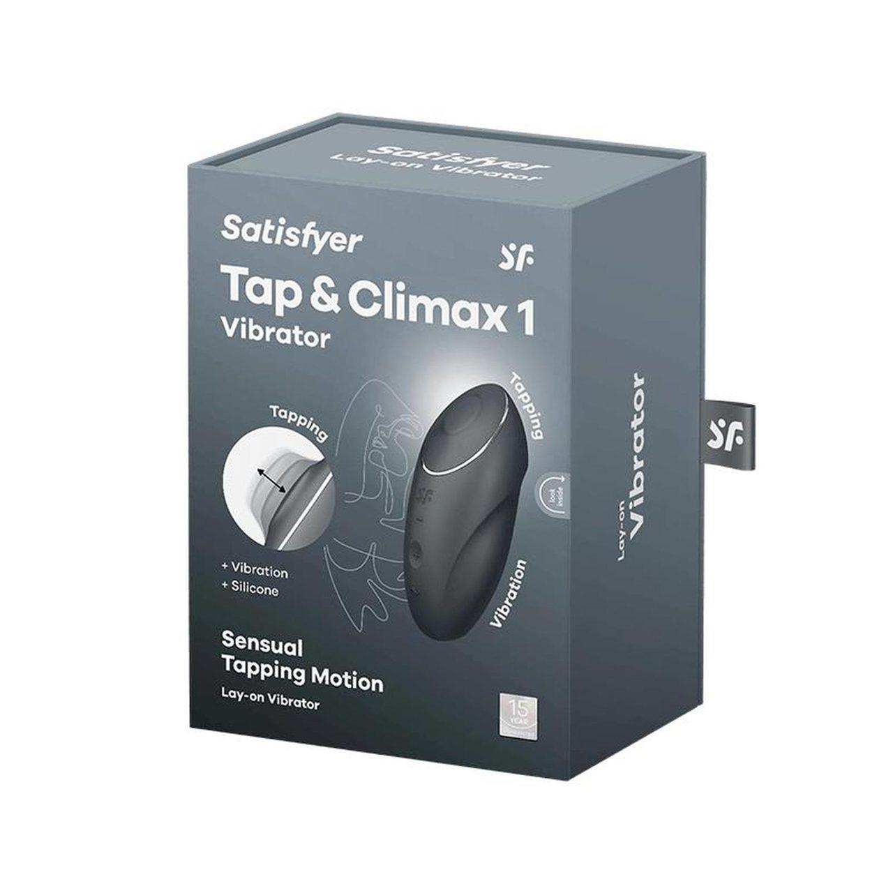 Satisfyer Tap & Climax 1 Grey – stymulator łechtaczki z stukaniem i wibracjami