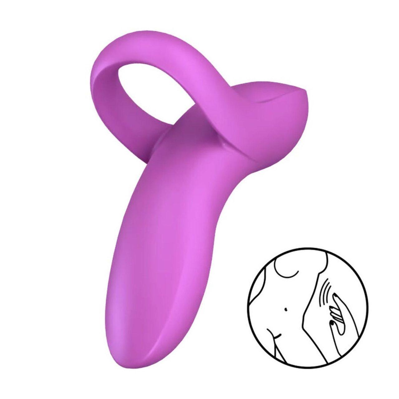 Satisfyer Bold Lover Dark Pink – wibrator na palec 12 trybów IPX7 | Loris.pl